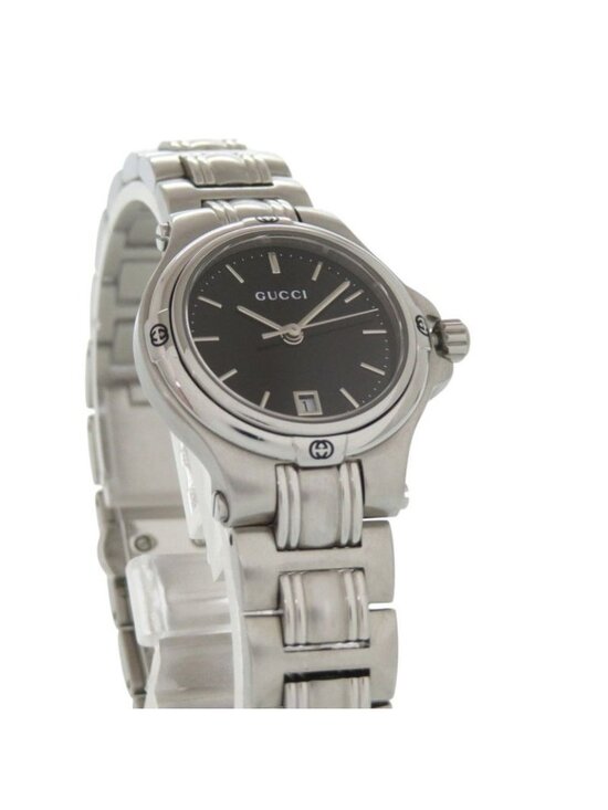 Gucci Black Dial SS Silver Quartz Watch main image 5